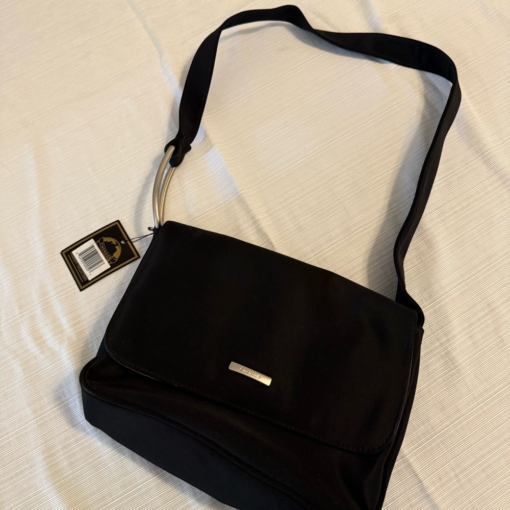 Chenson Black‎ Crossbody Bag with Silver Accents
